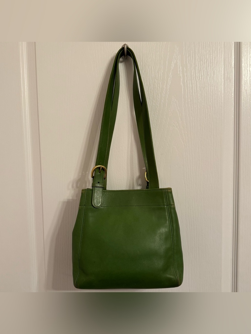 Vintage Coach Waverly Soho Buckle Bag Green Purse 4157